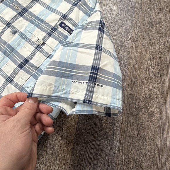 (2) Columbia PFG Super Bahama Men's Large Plaid Omni-Shade Fishing Shirts - Picture 14 of 16